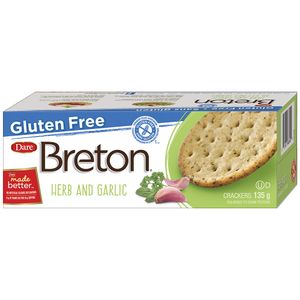 Bolacha Salgada Sabor Ervas e Alho Sem Glúten Breton 120g