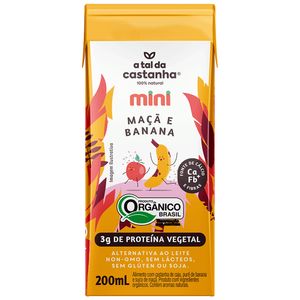Mini Bebida de Maçã e Banana Orgânica e Vegana A Tal da Castanha 200ml