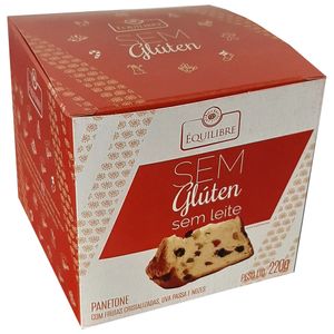 Panetone sem Glutén Frutas Cristalizadas, Uva Passa e Nozes Équilibre 220g
