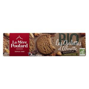 Biscoito Orgânico de Chocolate Com Avelã La Mère Poulard 110g