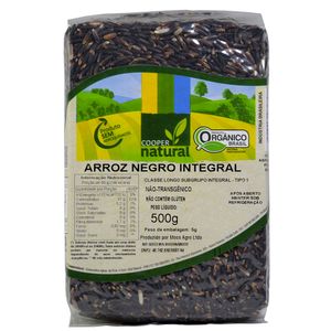 Arroz Negro Integral Orgânico CooperNatural 500g