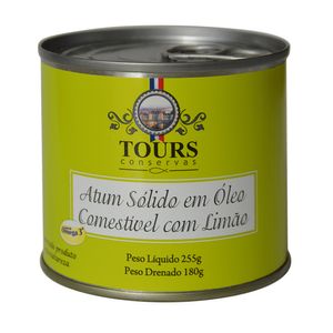 Atum Sólido em Óleo Comestível com Limão Tours 255g