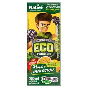 Suco de Maçã e Maracujá Orgânico Esquadrão EcoFriends Native 200ml