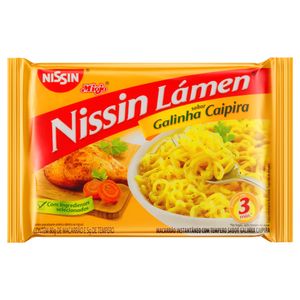Macarrão Instantâneo Sabor Galinha Caipira Nissin Lamém 85g