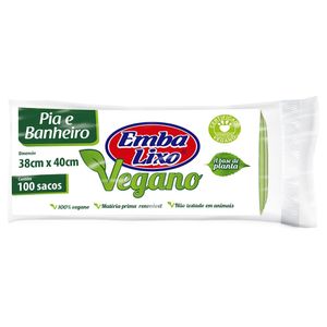 Saco de Lixo Vegano para Banheiro Embalixo 100 Unidades