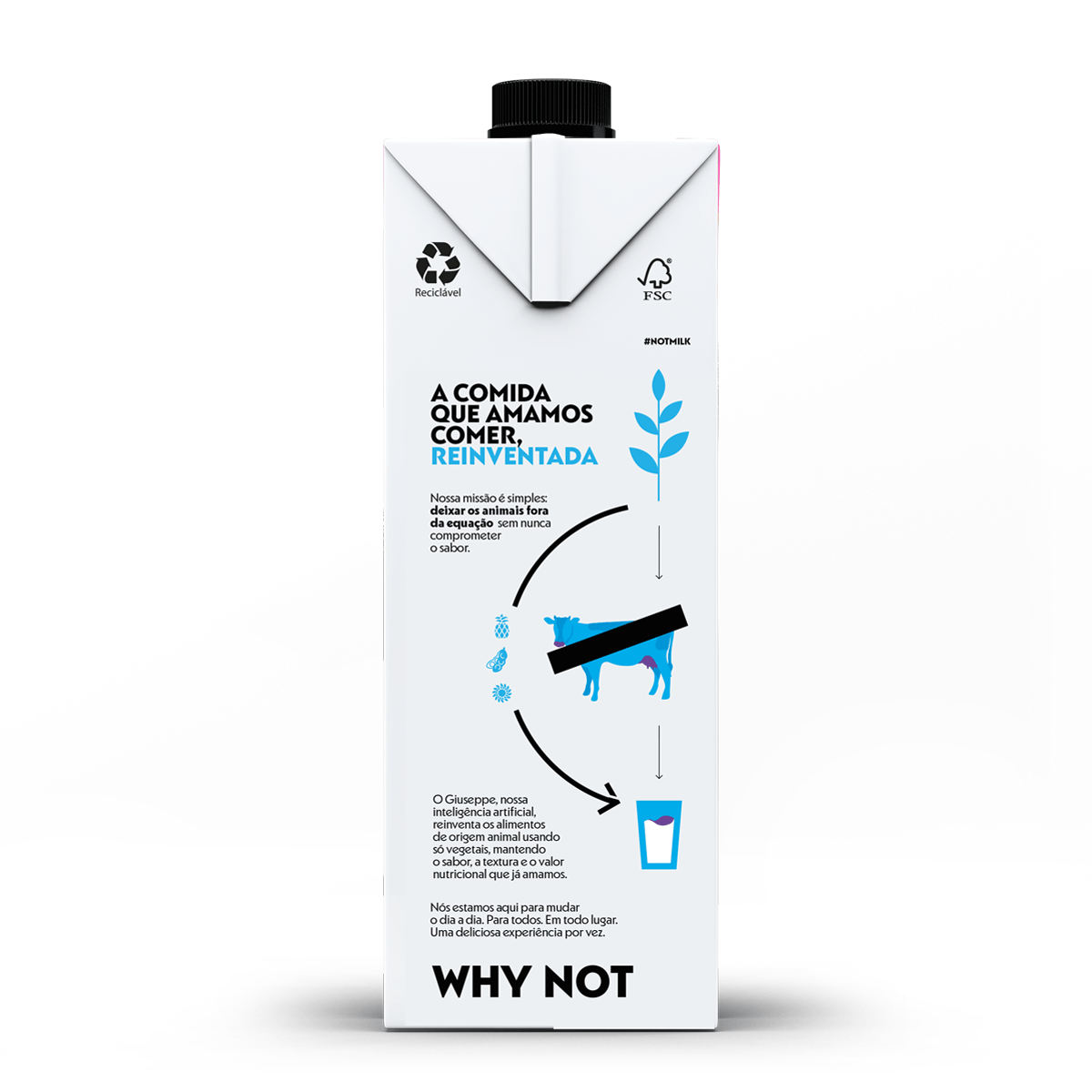 Not Milk Semi Leite Vegetal 1L - Casa Santa Luzia