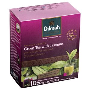 Chá Verde com Jasmine Premium Ceylon Dilmah 10 Sachês
