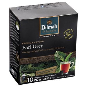 Chá Preto Earl Grey Premium Ceylon Dilmah 10 Sachês