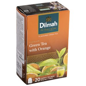 Chá Verde Premium com Laranja Dilmah 20 Sachês