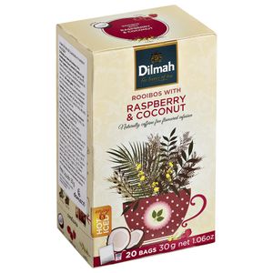 Chá Joy de Rooibos com Framboesa e Coco Dilmah 20 Sachês