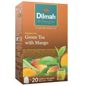 Chá Verde Premium com Manga Dilmah 20 Sachês