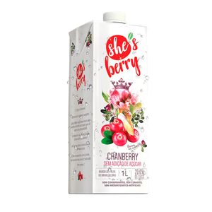 Suco de Cranberry Sem Adição de Açúcar She's Berry 1L