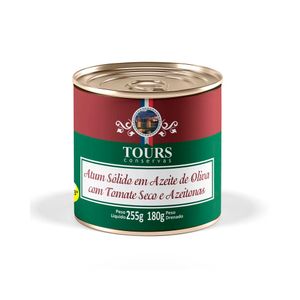 Atum Sólido em Azeite de Oliva com Tomate Seco e Azeitonas Tours 255g