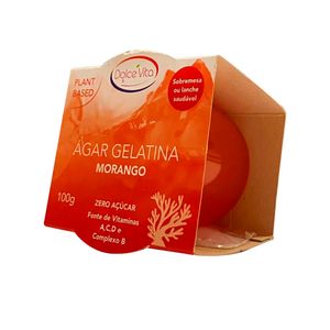 Gelatina Vegana Sabor Morango Dolce Vita 100g
