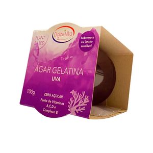 Gelatina Vegana Sabor Uva Dolce Vita 100g