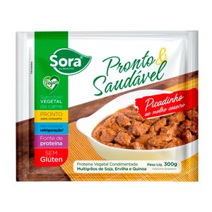 Proteína Vegetal Vegana Picadinho ao Molho Caseiro Sora 300g