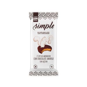 Cups de Amendoim com Chocolate Amargo Sem Açúcar Vegano Simple 40g