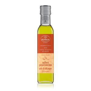 Condimento de Azeite de Oliva Extravirgem com Alho e Pimenta Olitalia 250ml