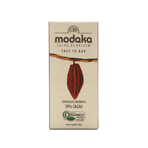Chocolate 70% Cacau Puro Modaka 30g