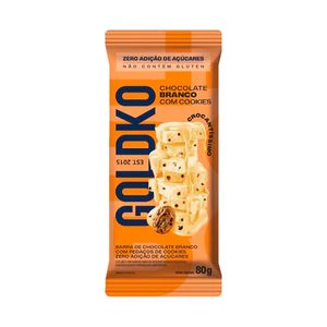 Chocolate Branco com Cookies Zero Adição de Açúcar GoldKo 80g