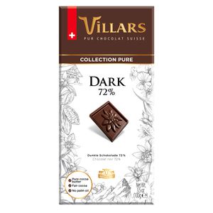 Chocolate Dark 72% Collection Pure Villars 100g
