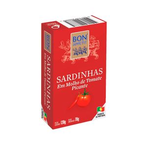 Sardinhas em Molho de Tomate Picante Bon Appetit 120g