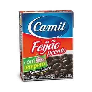 Feijão Preto Pronto Com Tempero Camil 380g