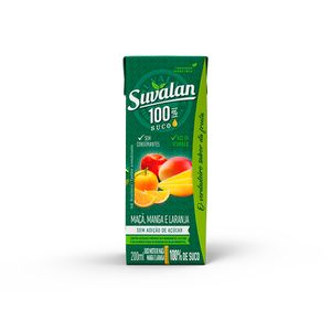 Suco de Maçã, Manga e Laranja Sem Açúcar Suvalan 200ml