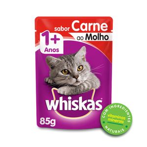 Whiskas Sachê Adulto Sabor Carne ao Molho 85g
