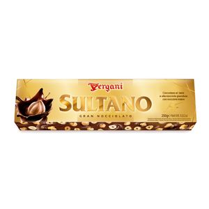 Torrone de Chocolate Gianduia com Avelãs Sultano Vergani 250g