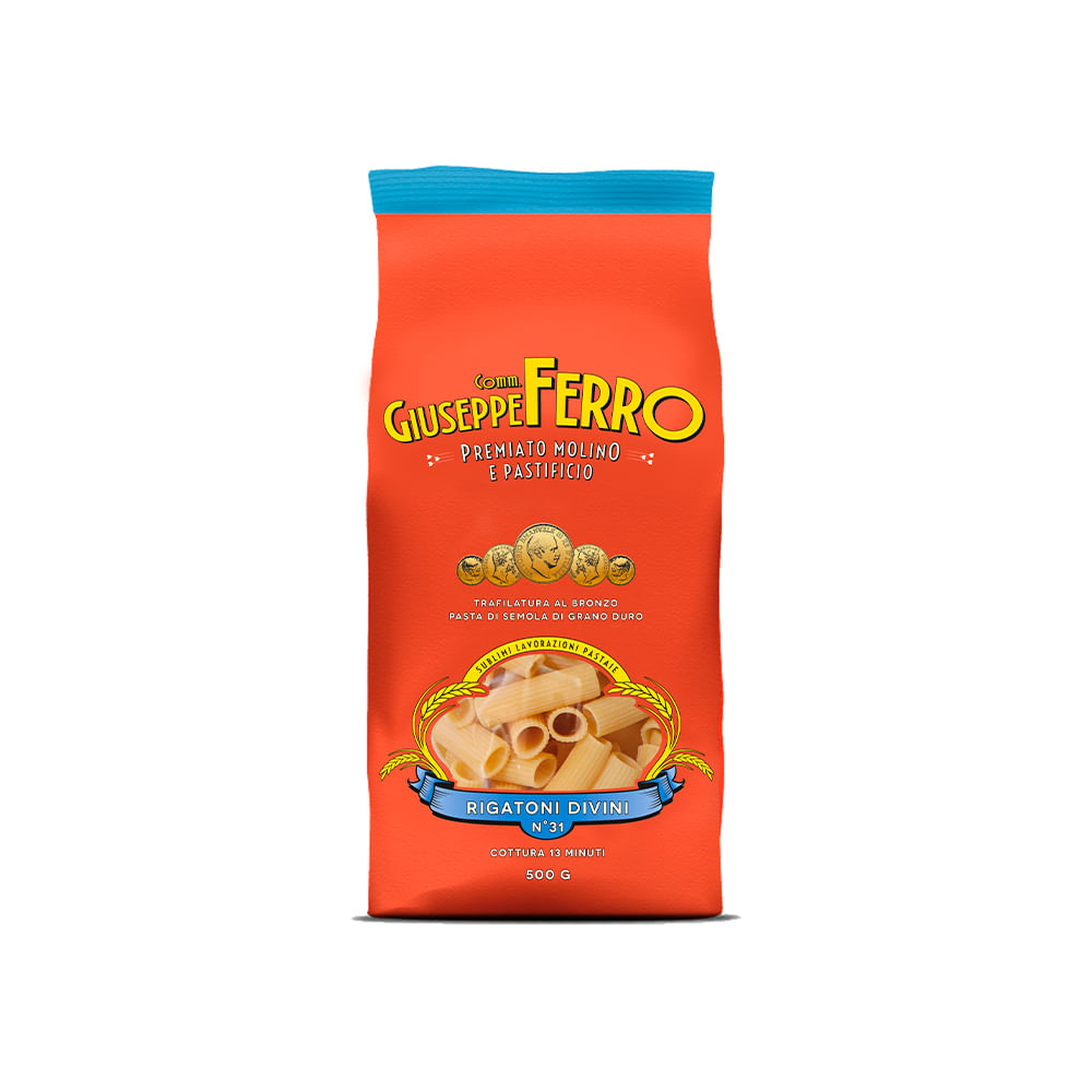 Macarrão Rigatoni Giuseppe Ferro 500g