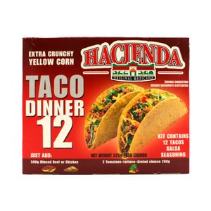 Kit Tacos Dinner Com 12 Tacos Hacienda 325g