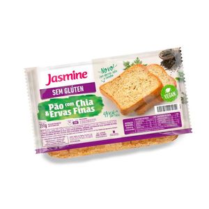 Pão Sem Glúten Com Chia e Ervas Finas Jasmine 350g