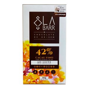 Chocolate ao Leite 42% Cacau Fino Labarr 80g