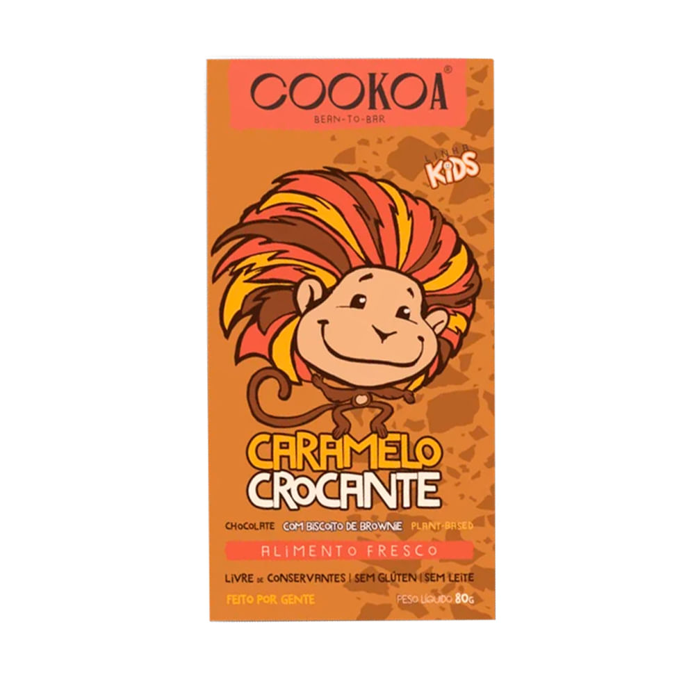 Chocolate Caramelo Crocante Cookoa 80g - Casa Santa Luzia