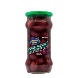 Azeitona Preta Azapa Sem Caroço Colheita Verde 580g