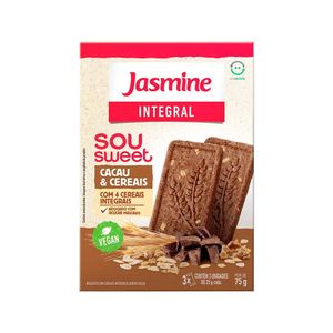 Biscoito Sou Sweet Cacau e Cereais Integral Jasmine 75g