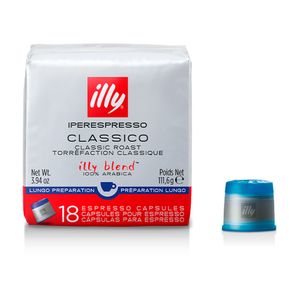 Café Clássico Cápsula Iperespresso Longo Illy 18 Unidades