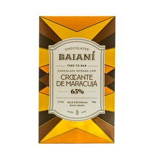 Chocolate Intenso 65% com Crocante de Maracujá Baianí 58g