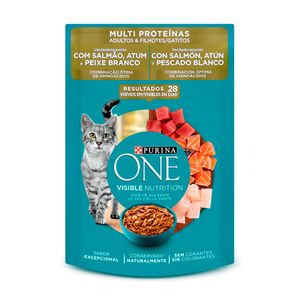 Sachê Multiproteínas Gatos Adultos e Filhotes Purina 85g
