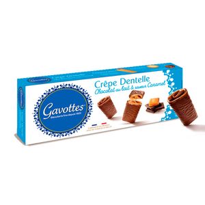 Crêpe Dentelle Com Caramelo Coberto de Chocolate ao Leite Gavottes 90g