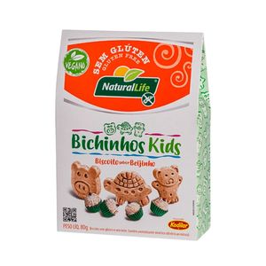 Biscoito Bichinhos Kids Beijinho Naturalife 80g