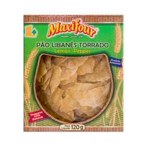 Pão Libanês Torrado Lemon Pepper Maxifour 120g