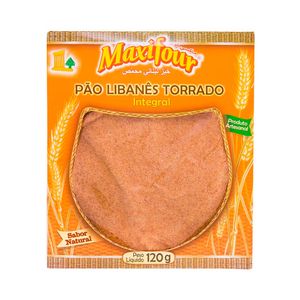 Pão Libanês Torrado Integral Maxifour 120g