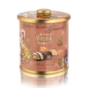 Biscoitos Amaretti Sortidos de Gengibre e Laranja Coberto de Chocolate Virginia 220g