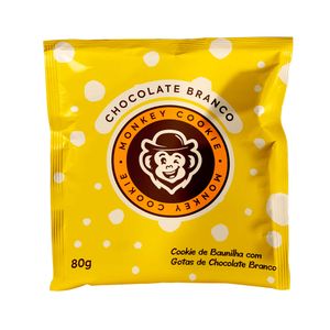 Biscoito Cookie com Gostas de Chocolate Branco Monkey 80g