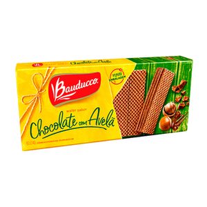 Wafer Sabor Chocolate Com Avelã  Bauducco 140g