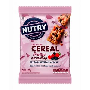 Barra de Cereal de Frutas Vermelhas Nutry 66g