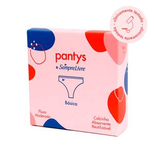 Calcinha Absorvente Reutilizável Fluxo Moderado Tamanho G Pantys 1 Unidade