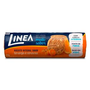 Biscoito Integral Sabor Laranja e Cenoura Linea 120g